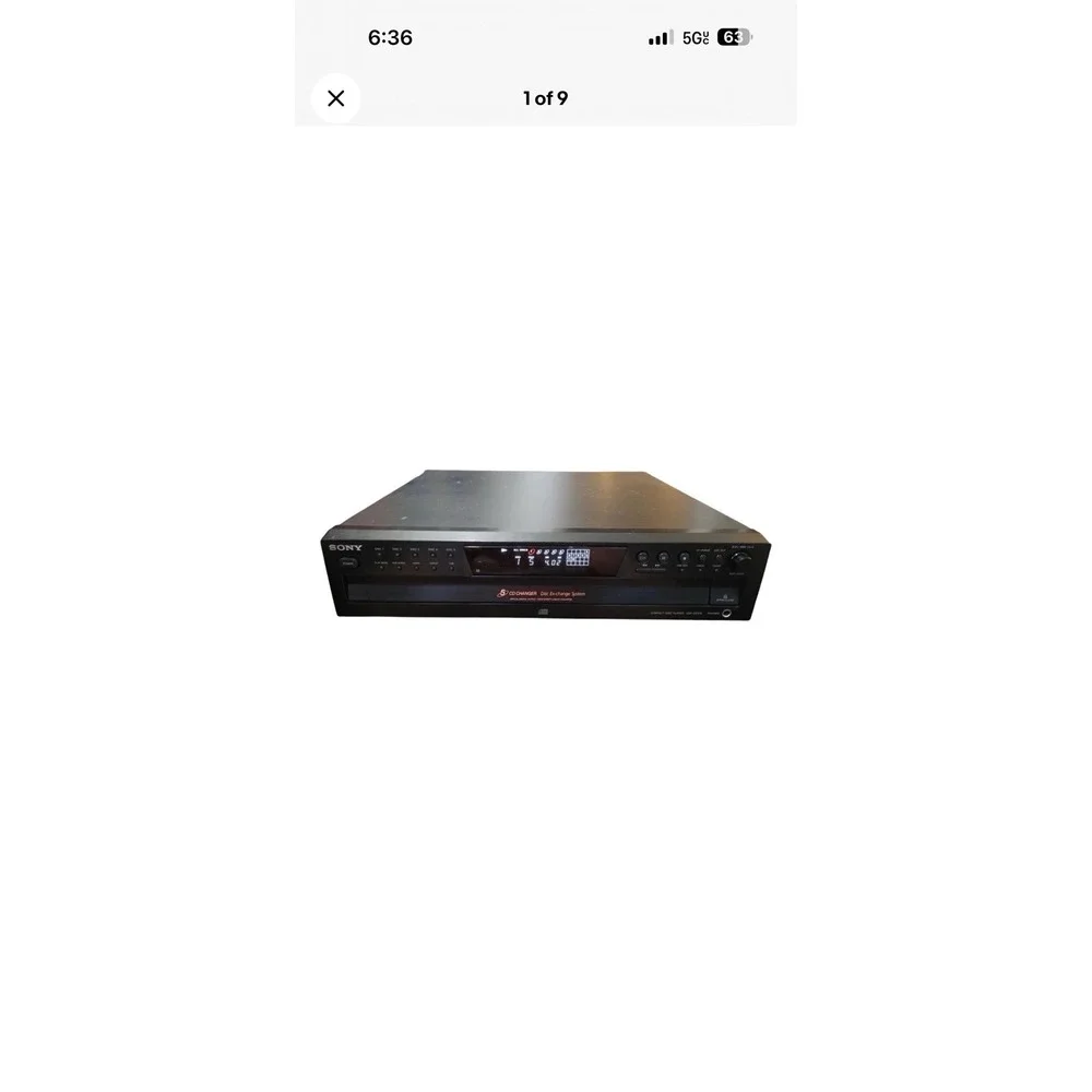 Sony CDP-CE375 5 Disc CD Changer Player Optical Out Tested No Remote